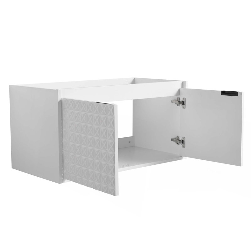 Meuble-lavabo à fermeture en douceur pour petite salle de bain