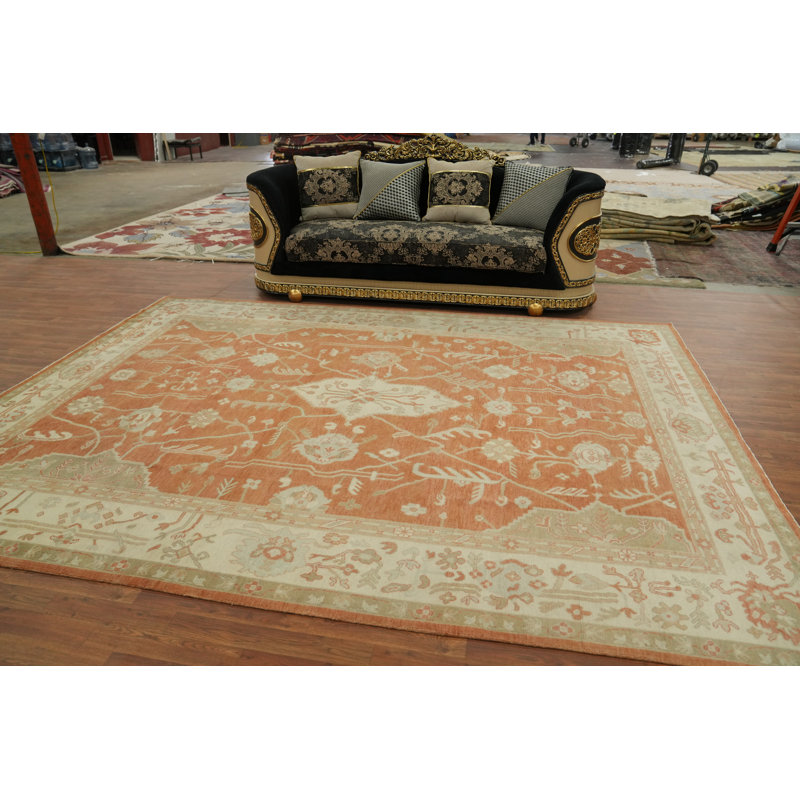 Tapis floral teint floral Oushak 9 x 12