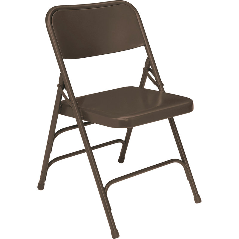 Chaise pliante en acier à double charnière triple 300 Series Deluxe, Brun