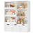 47.2"H Wood Storage Kids Bookcases  with Sliding Door and 3 Removable Drawers-1547394560