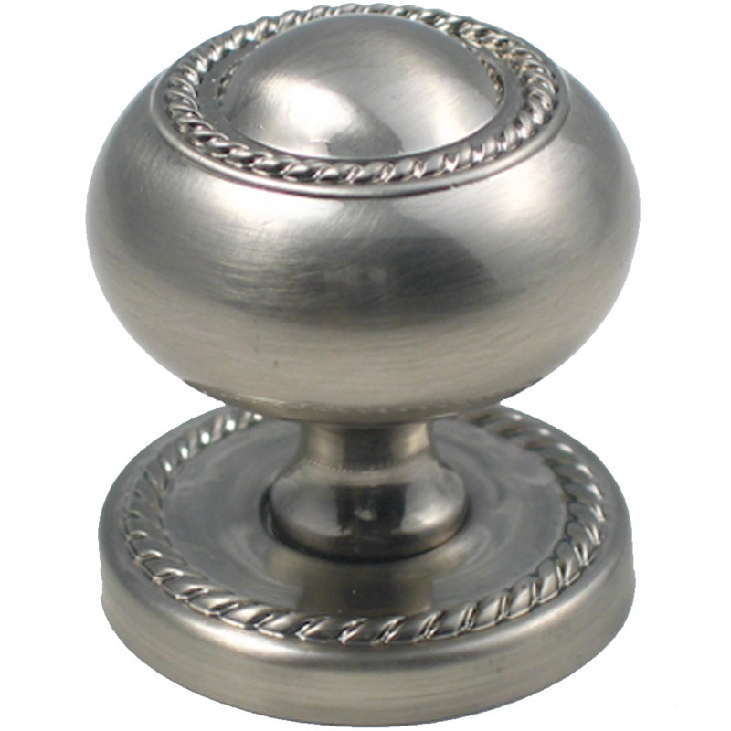 Poignée ronde 1 1/4" de diamètre, Nickel satiné
