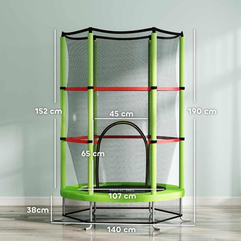 ft Cylinder Kid / Toddler Trampoline, Green