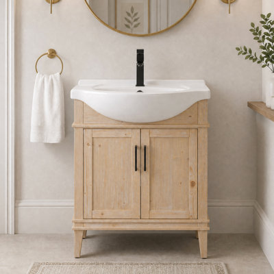 Arlowene 30'' Single Bathroom Vanity with Ceramic Top