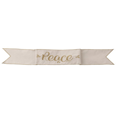 6"X 44" Velvet "Peace" Banner `