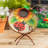 17" Metal Bird Bath, Ladybug & Sunflower