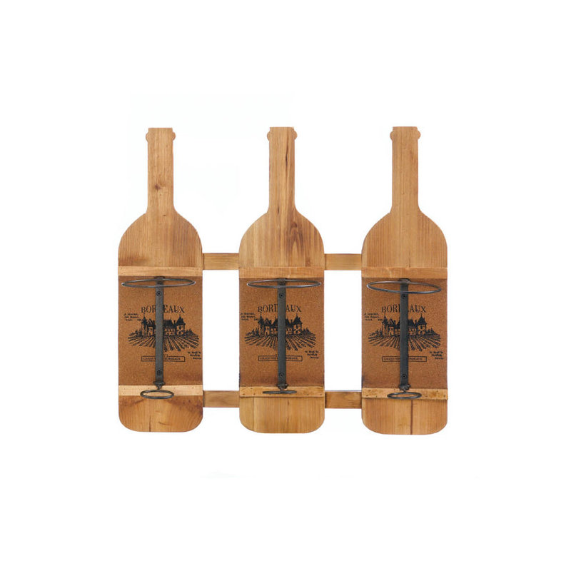 PORTE-BOUTEILLE EN BOIS BORDEAUX