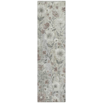 Machine Washable Indoor/Outdoor Raemoore ACN2403 Floral Rug