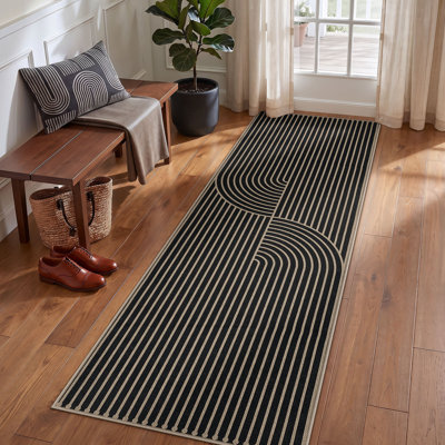 Tapis tissé antidérapant en jute