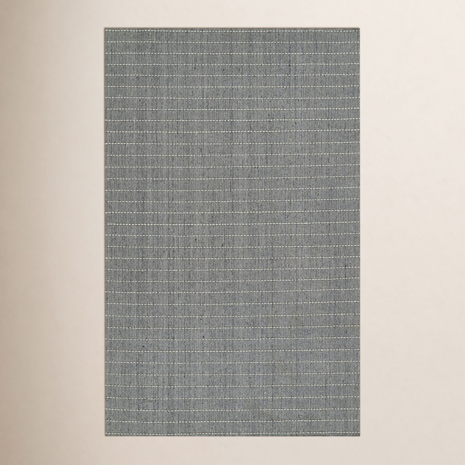 Amita Handmade Hand Loomed Gray/Begie/Blue Rug, Rectangle 3'6" x 5'6"