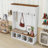 4-in-1 Hall Tree with Bench, Hooks and Cabinets-130375020