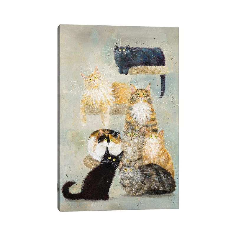 Les chats Haynes - Estampe numérique sur toile tendue avec châssis, H 48 po x l 32 po