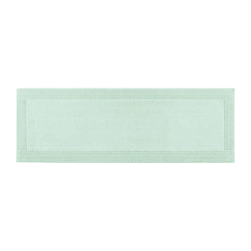 17X24" 100% Cotton 3000 Gsm Reversible Bath Rug - Comfortable Dense Feel Soft And Dense,, Green, Single - 23.68" L x 16.83" W