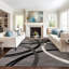 Tapis gris / noir / ivoire Devonshire-728947660