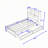 Wood Two Drawers Platform Bed with Bookcase Headboard, Built-In Night Light and Charging Station-1795211439-1795211436