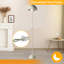 Lampe sur pied industrielle avec abat-jour gris en métal avec interrupteur au pied