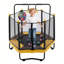 Fer de 54 po, polyéthylène, polypropylène, PVC mini brun trampoline et jaune