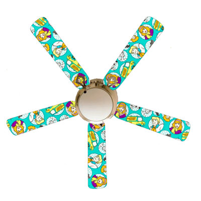 Ventilateur de plafond à 5 pales 52 po avec chaînette et ensemble d’éclairage inclus