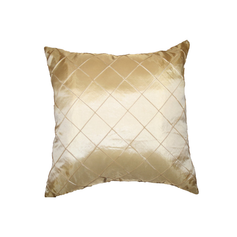Embroidered Reversible Throw Pillow, Beige