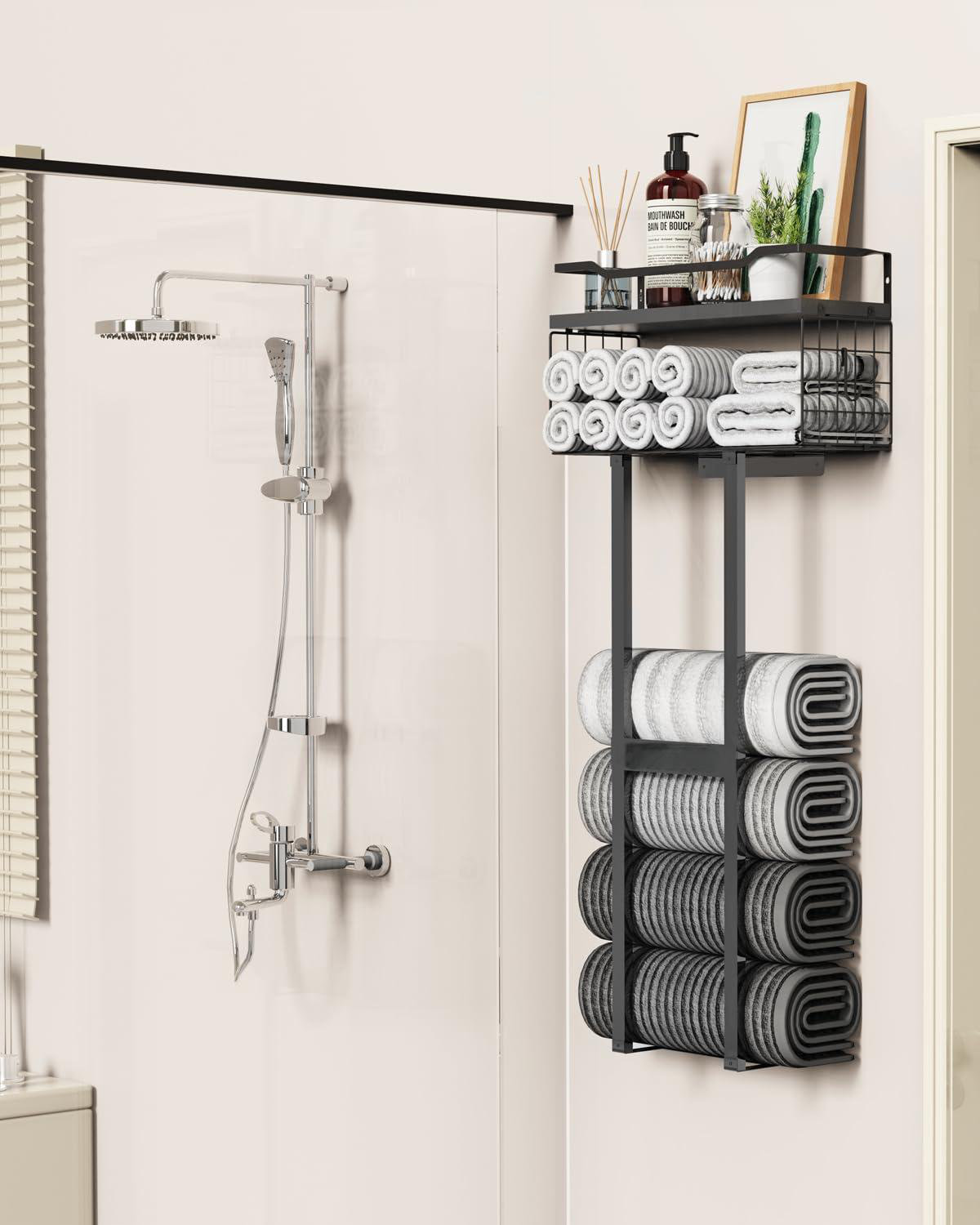 YURENWANGLUO Towel Racks For Bathroom 31Inch Wall Mounted Towel Rack ...