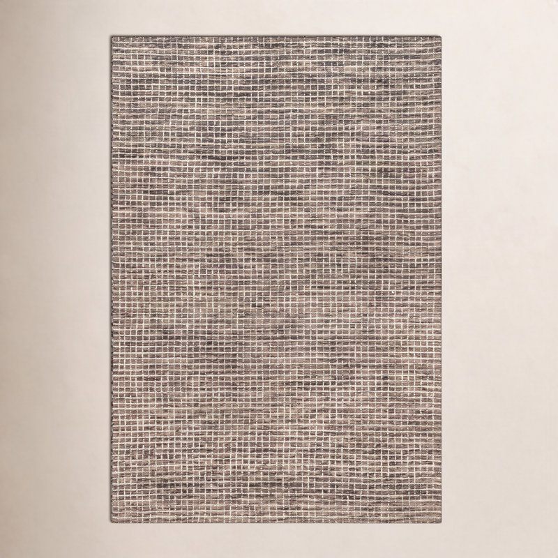 Tapis brun en laine Winfield Katasha, Rectangle 11 pi 6 po x 14 pi 6 po