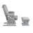 Cleo Wooden Glider and Ottoman-98415158-98415159