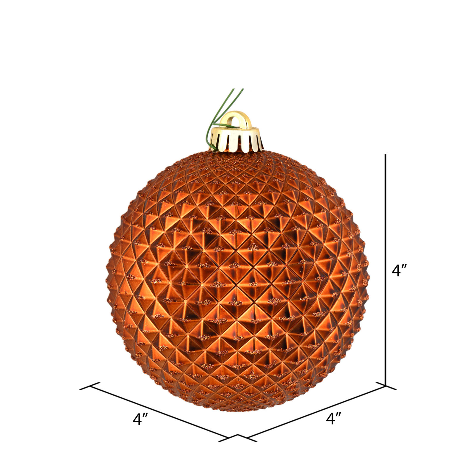 The Holiday Aisle® 4" Shatterproof Bauble, Copper