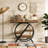 4-Tier Entryway Table with Geometric Metal Frame