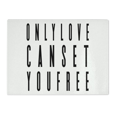 Untitled 1 Typography Quote  Glass Chopping Board