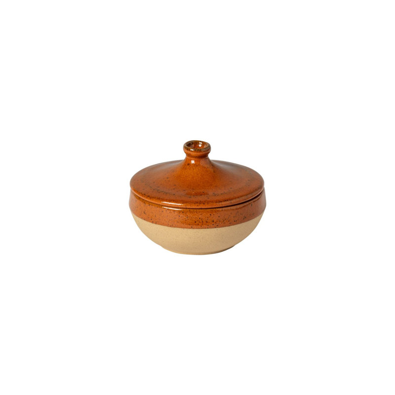 Marrakesh Round Stoneware Casserole Set, Orange
