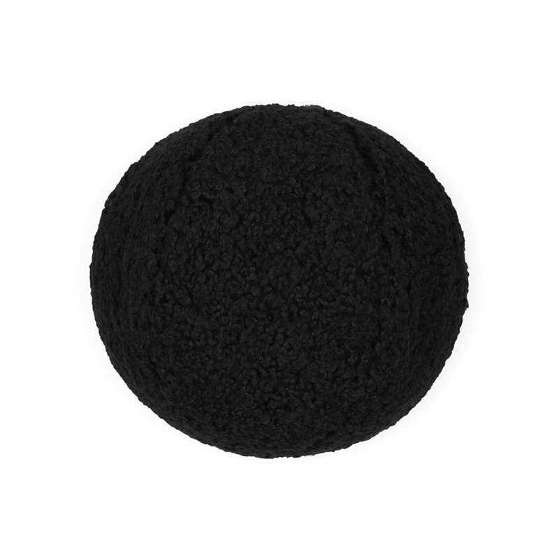 Poodle Ball Circular Pillow Cover & Insert, Square 10", Jet