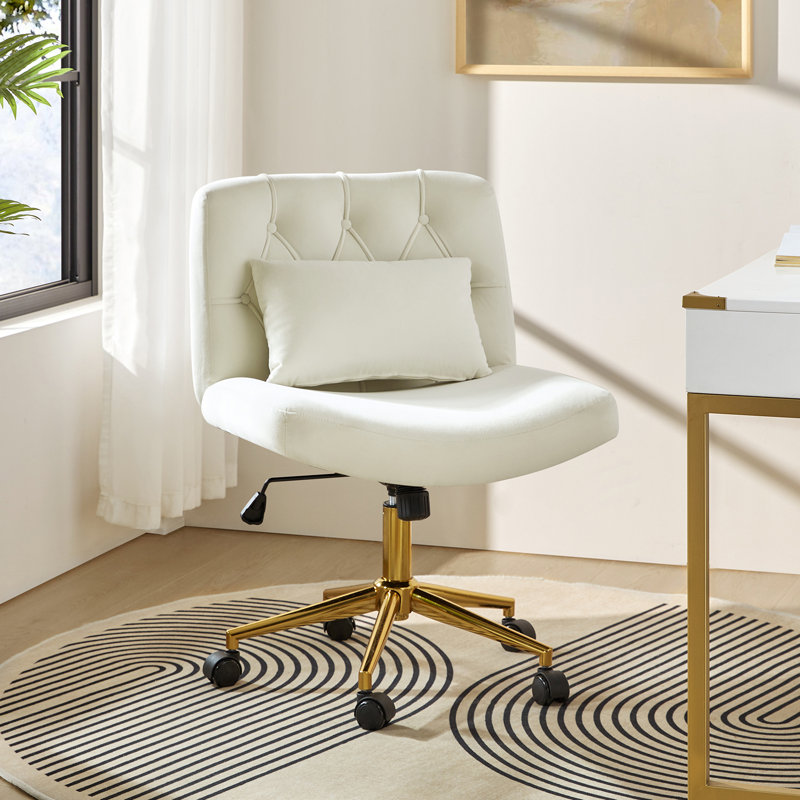 Acquanette Polyester Office Chair, Ivory