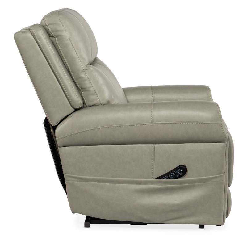 RC Recliner, Gray Genuine Leather