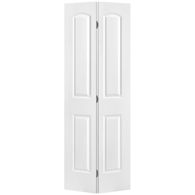 Paneled Manufactured Wood Primed Roman Top Smooth Interior Bi-Fold Door -  Masonite, 827147