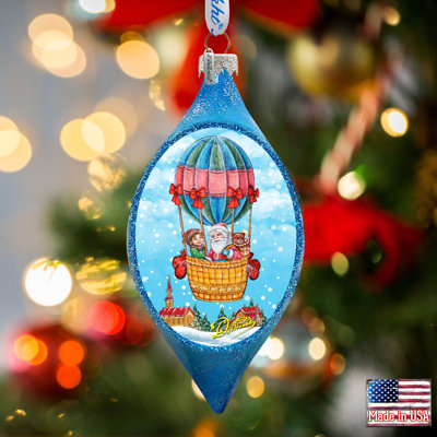 4.5'' Glass Holiday Shaped Ornament