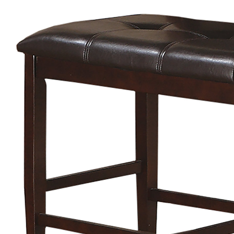 Allmon Faux Leather Counter Height Bench