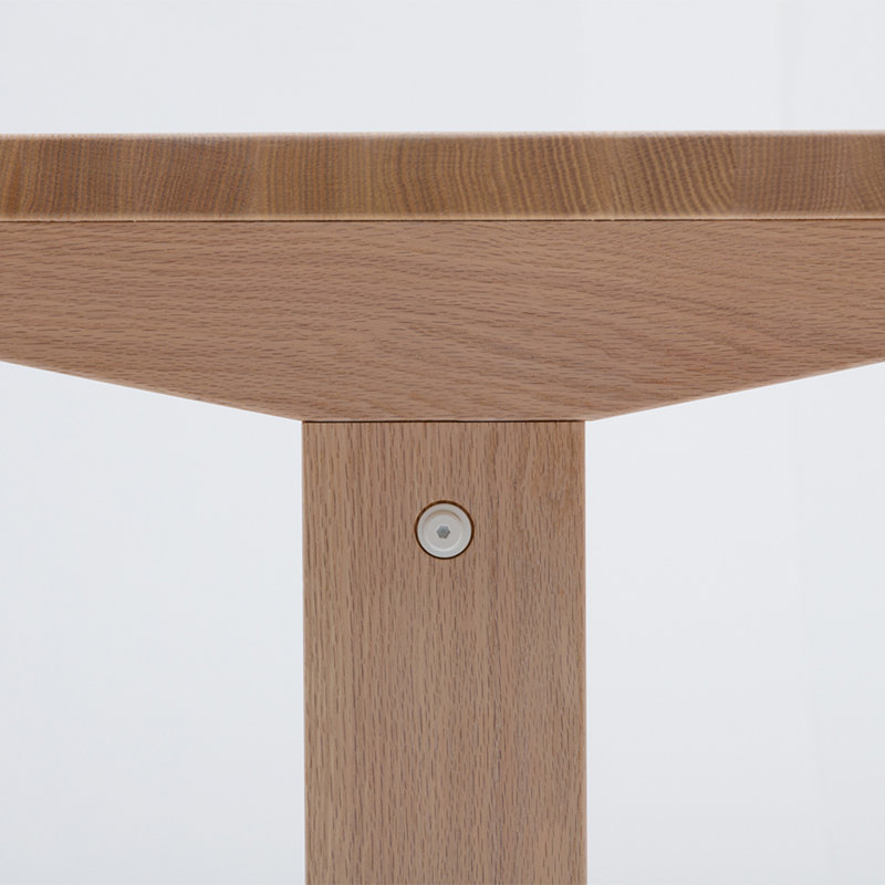 KufenKarl Solid Wood Dining Table, 29" H x 48" L x 32.75" D, Oak Nature