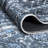 Washable Non-Slip Area Rug - Blue / Charcoal Traditional Oriental Area Rug for Living Room, Bedroom, Dining Room, and Kitchen-1793176863