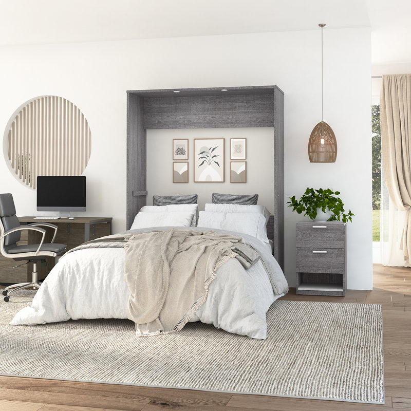 Lit escamotable standard Osterman, Écorce gris, Grand