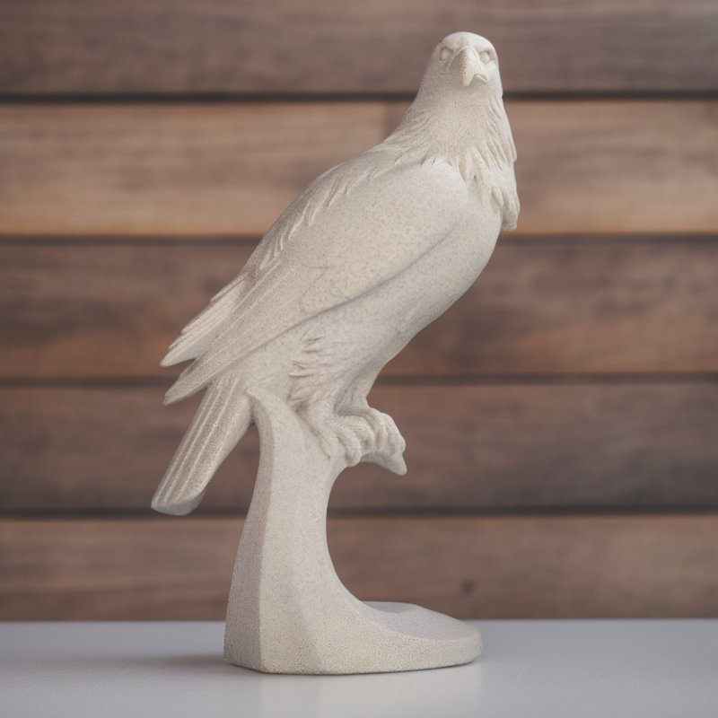 11"H Eagle Sandstone Figurine