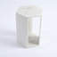 Table d'appoint hexagonale en marbre blanc naturel