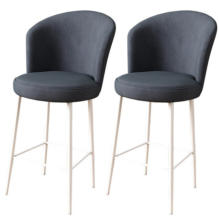Ensemble de tabourets de bar modernes (2 pièces), anthracite et blanc, 18,1 po x 40,2 po x 15,7 po | Structure 100% métal, tissu BabyFace, siège d'une hauteur de 14,6 po, hauteur des pieds de 27,6 po | Élégant et durable pour les espaces de cuisine et de salle à manger, conception ergonomique