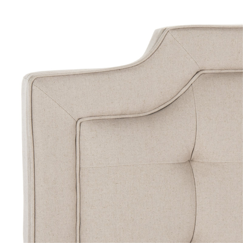 Tête de lit en tissu d'ameublement Findlay, Lin taupe, Grand