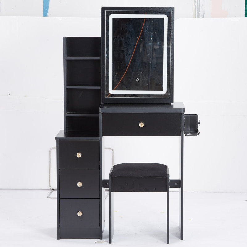 Petite coiffeuse 29,2 "+ tabouret rembourré