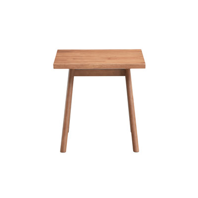 Natural Finish Accent Table 22" x 22" x 22" Wood (Rubber Wood) Square Table