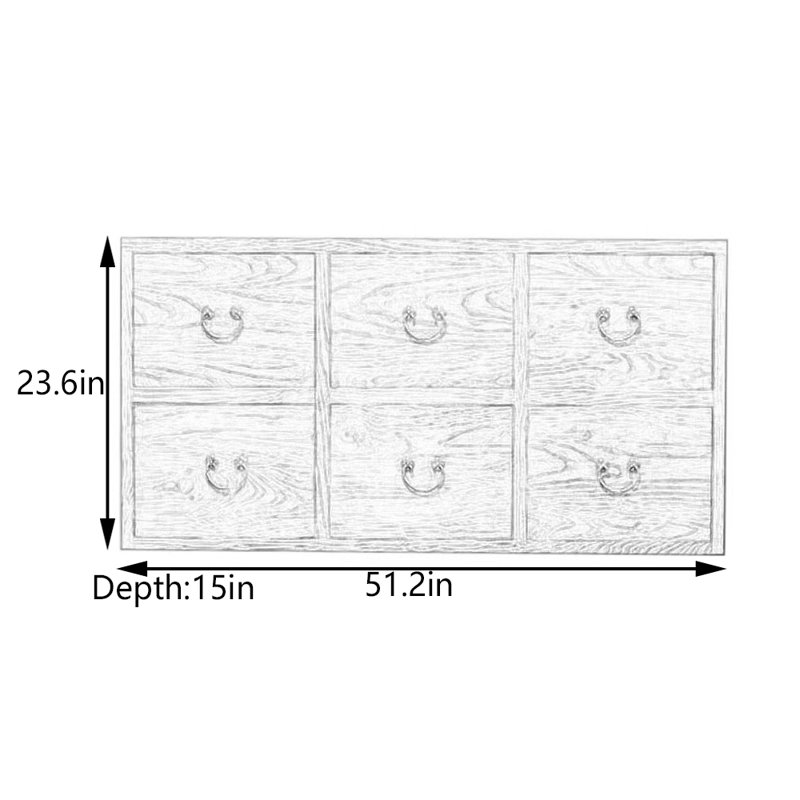 Console en bois d'orme massif