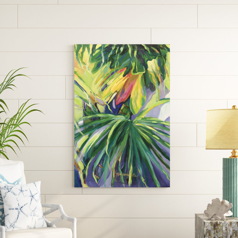 «Jardin Abstracto II», peinture sur toile, H 48 po x l 32 po