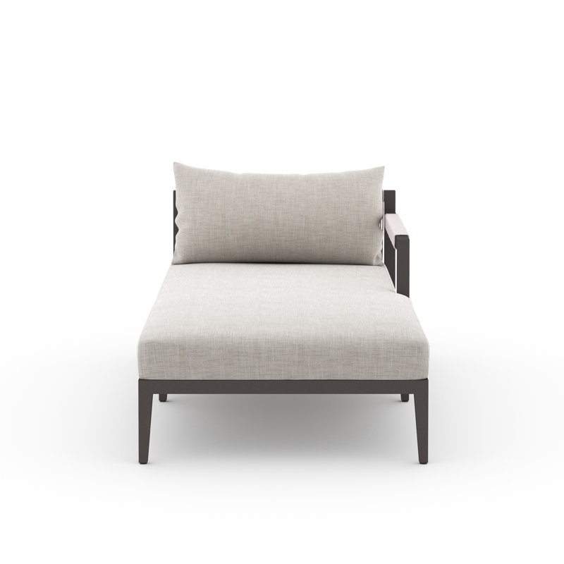 Sherwood Outdoor Chaise Lounge, Bronze, Faye Sand