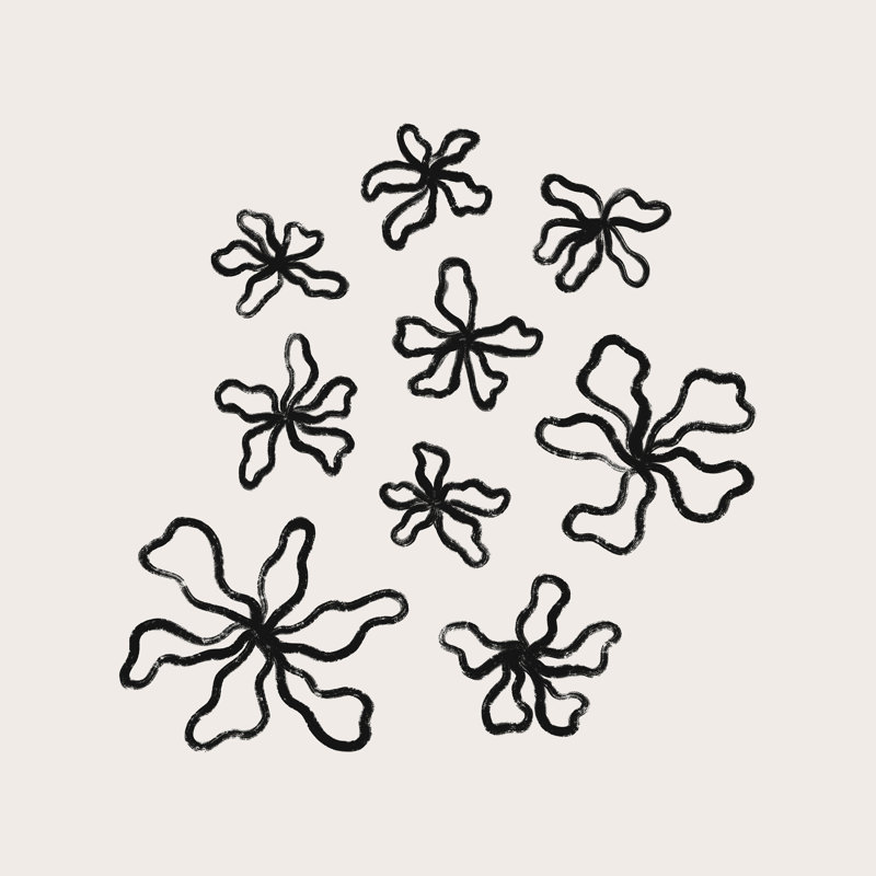 " Dancing Flowers " by Alisa Galitsyna, 20" H x 20" W