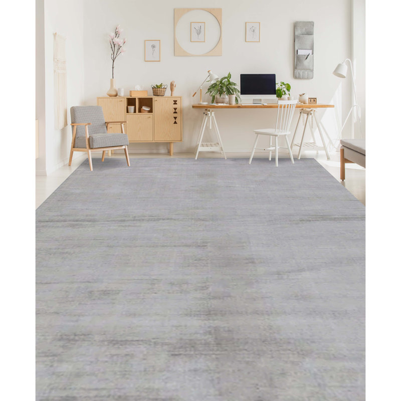 Wool Area Rug in Gray, Rectangle 18' x 30'
