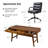 Anagrace Modern 2-Piece Desk Office Chair Set with Leather Tilting Office Chair and Solid Wood Built-in Outlets Desk-1512282230